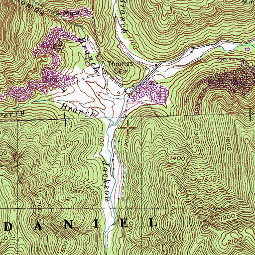 Topographic Map of Jackson Creek, KY
