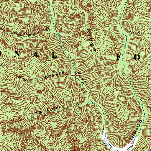 Topographic Map of Mill Seat Branch, KY