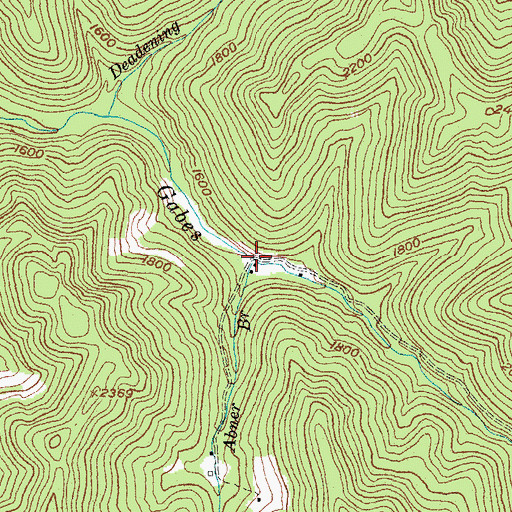 Topographic Map of Abner Branch, KY