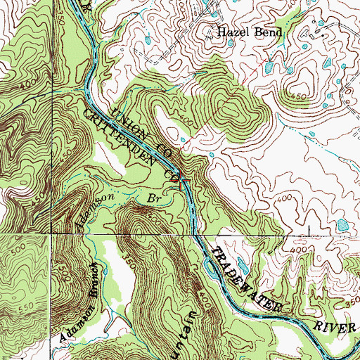 Topographic Map of Adamson Branch, KY