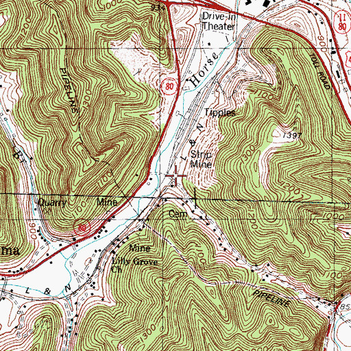 Topographic Map of Add School, KY