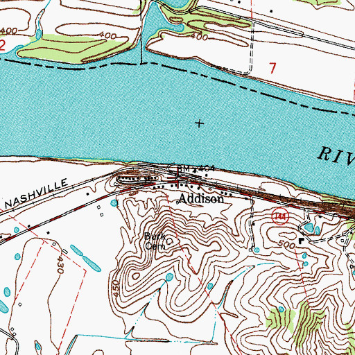 Topographic Map of Addison, KY