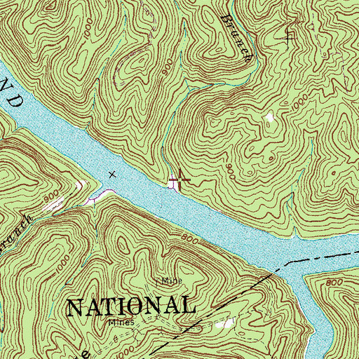 Topographic Map of Addison Branch, KY
