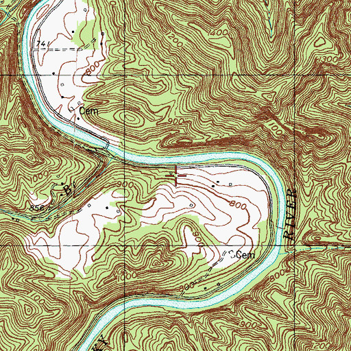 Topographic Map of Aldridge Rock School, KY