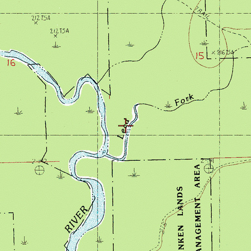Topographic Map of Lead Fork, AR