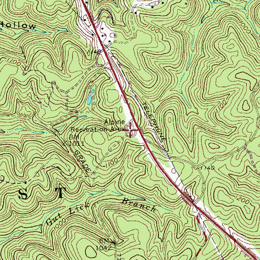Topographic Map of Alpine Recreation Area, KY