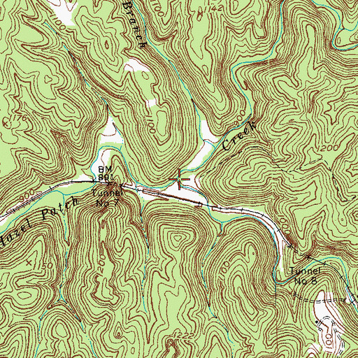 Topographic Map of Altamont Creek, KY
