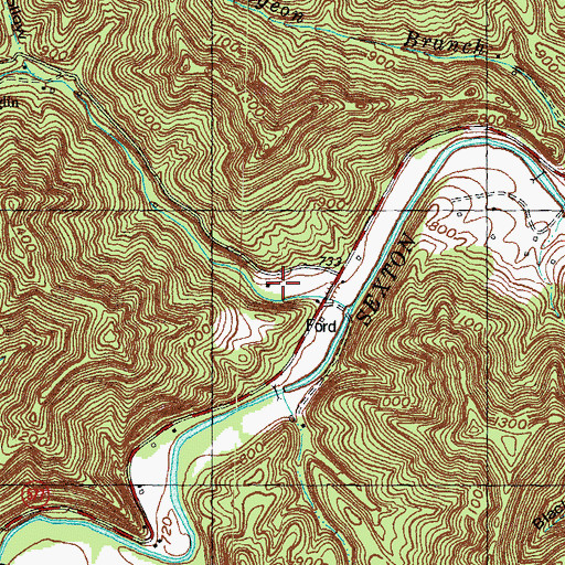 Topographic Map of Anglin School, KY
