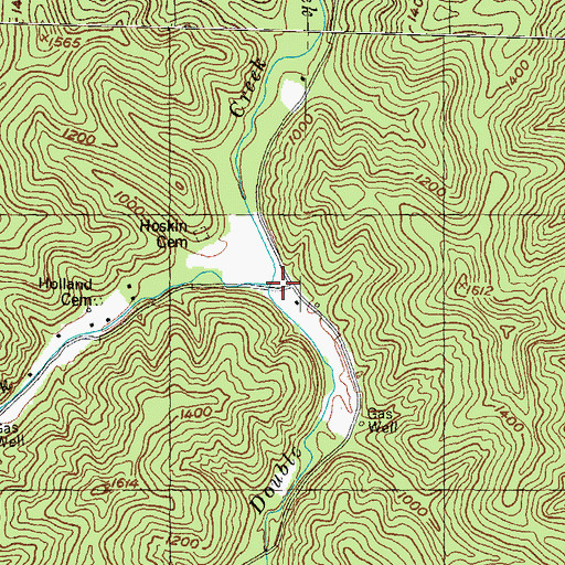 Topographic Map of Arnetts Fork, KY