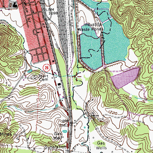 Topographic Map of Bacon Creek, KY