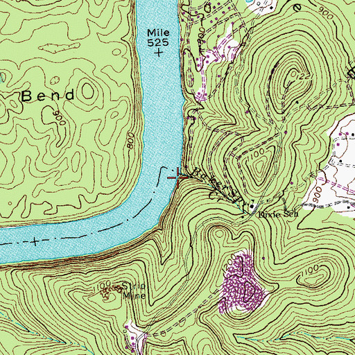 Topographic Map of Baker Spring Creek, KY