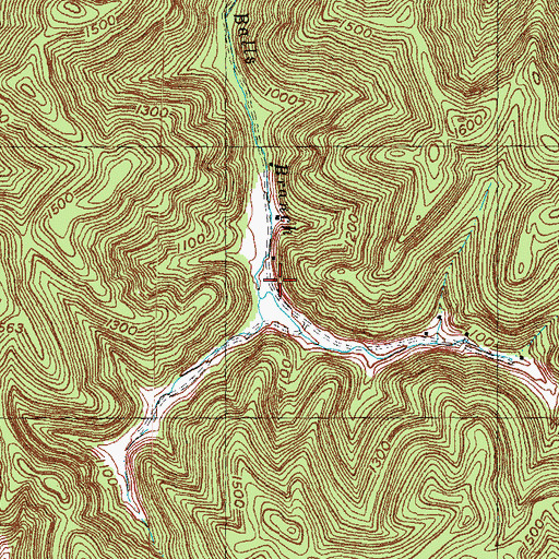 Topographic Map of Balls Branch School, KY