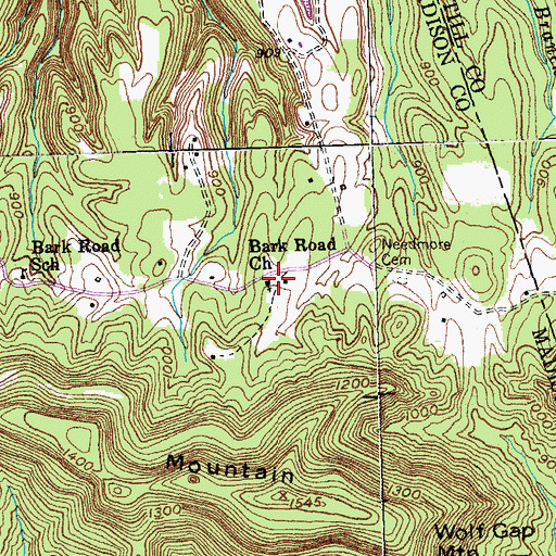 Topographic Map of Bark Road Church, KY