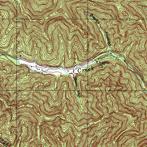 Topographic Map of Barn Hollow, KY