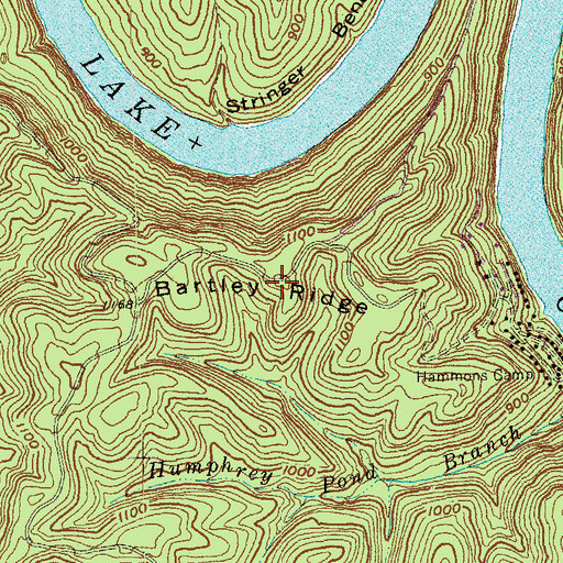 Topographic Map of Bartley Ridge, KY