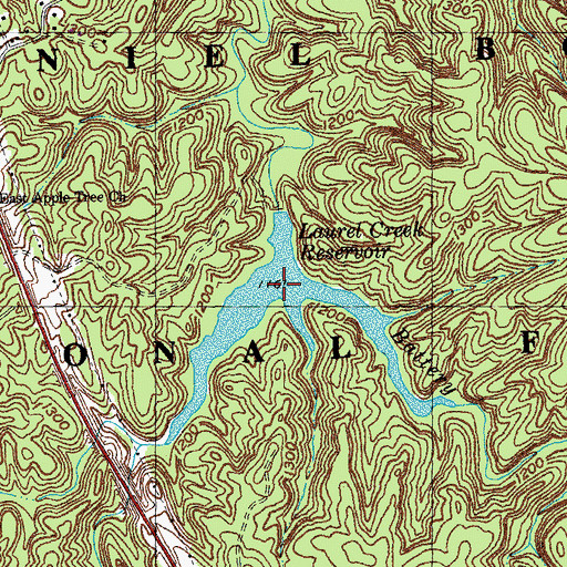 Topographic Map of Battery Creek, KY