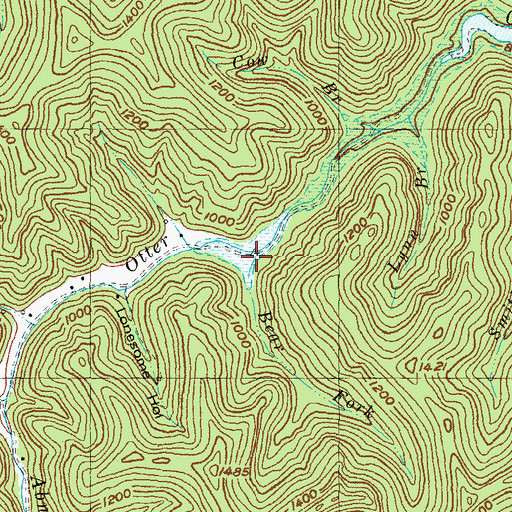 Topographic Map of Bear Fork, KY