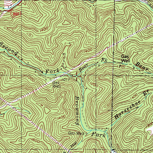 Topographic Map of Bear Fork, KY