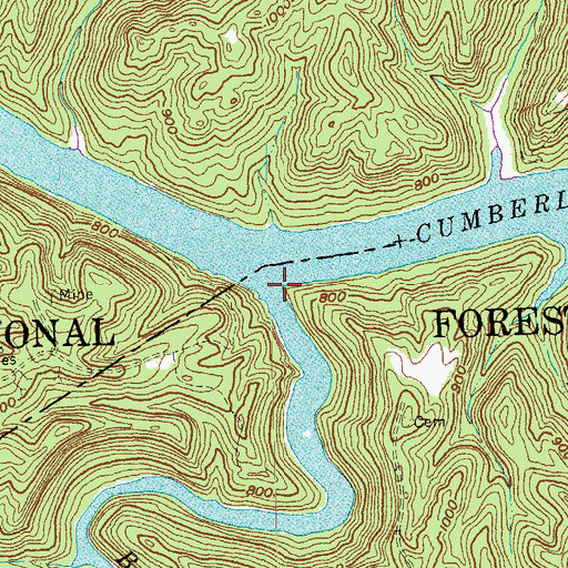 Topographic Map of Beaver Creek, KY
