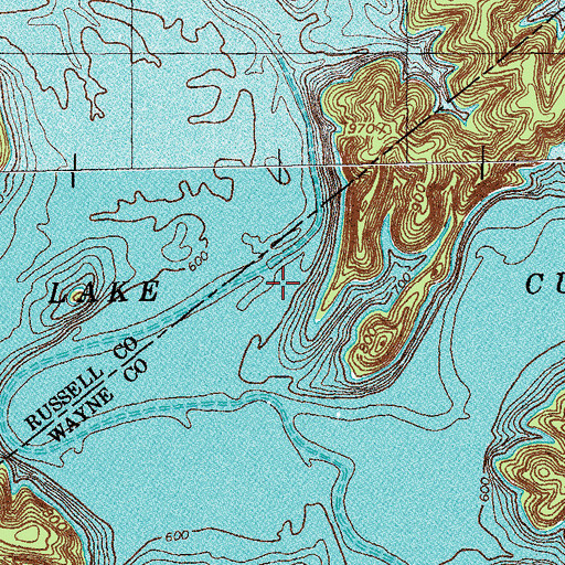 Topographic Map of Beaver Creek, KY