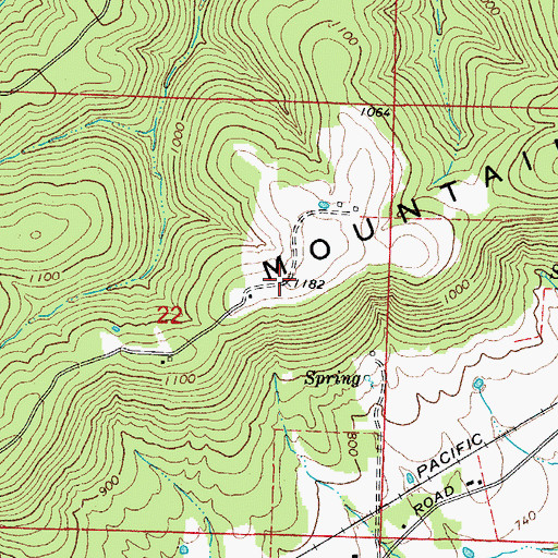 Topographic Map of Lee Mountain, AR