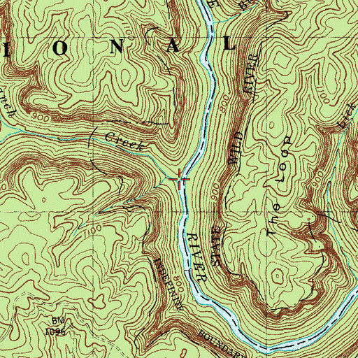 Topographic Map of Beech Creek, KY