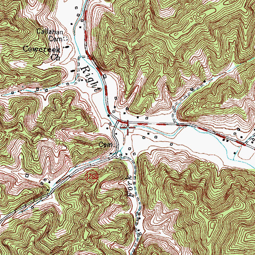 Topographic Map of Beech Fork, KY