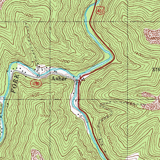 Topographic Map of Beech Fork, KY