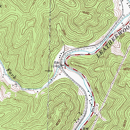 Topographic Map of Beech Fork, KY