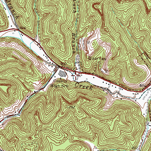 Topographic Map of Bet Cash Branch, KY