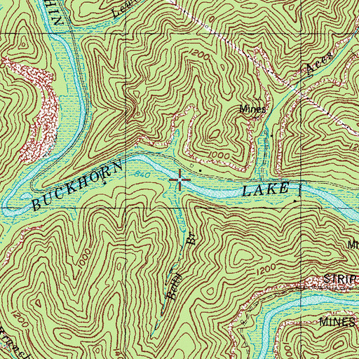 Topographic Map of Betty Branch, KY