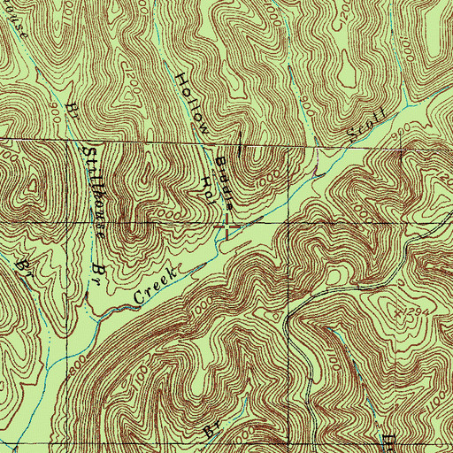 Topographic Map of Biddle Hollow, KY
