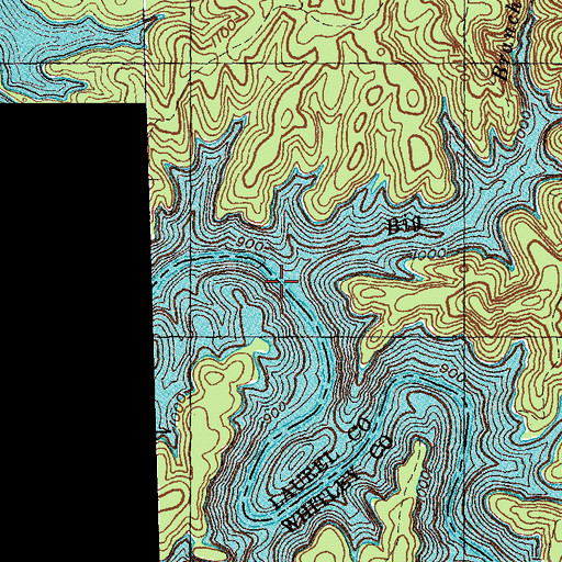 Topographic Map of Big Branch, KY