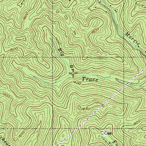 Topographic Map of Big Branch, KY