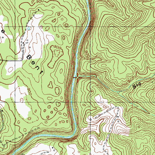 Topographic Map of Big Branch, KY
