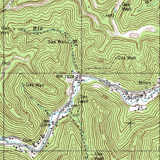 Topographic Map of Big Branch, KY