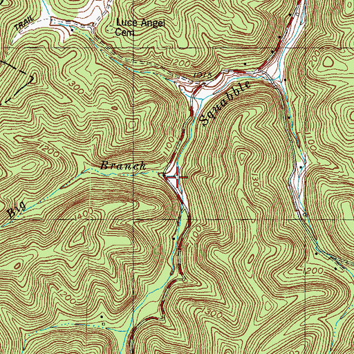 Topographic Map of Big Branch, KY