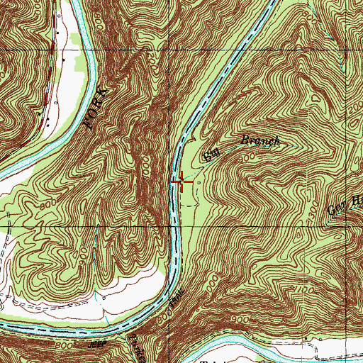 Topographic Map of Big Branch, KY
