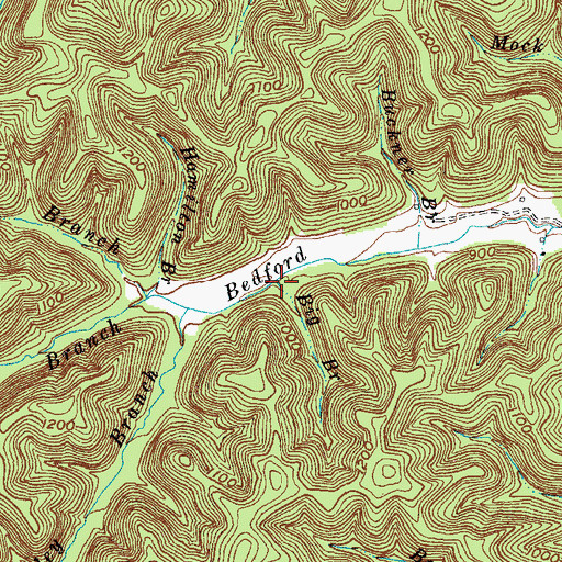 Topographic Map of Big Branch, KY