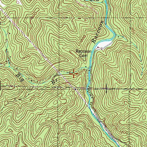 Topographic Map of Big Branch School, KY