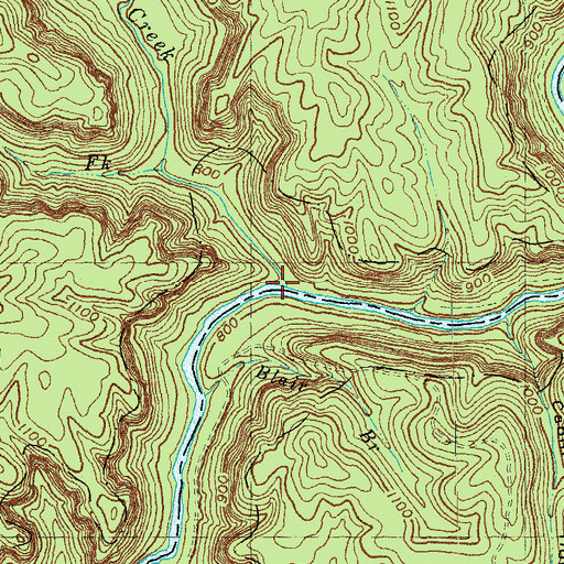 Topographic Map of Big Clifty Creek, KY