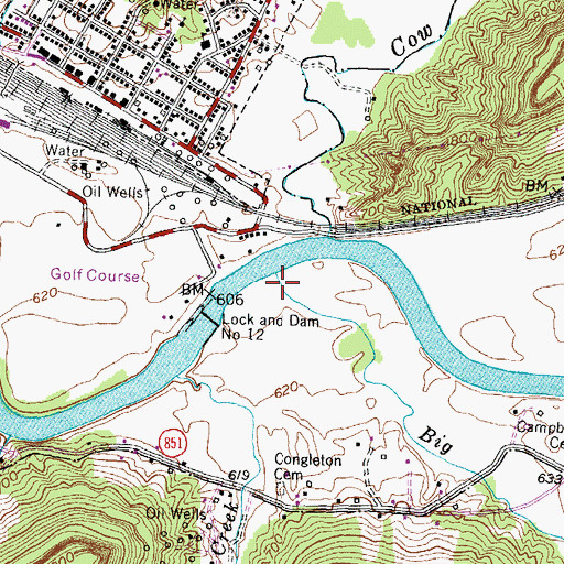 Topographic Map of Big Doe Creek, KY