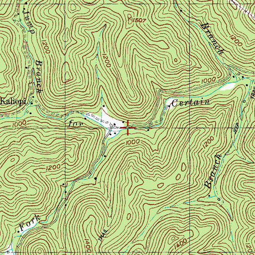 Topographic Map of Big Fork, KY