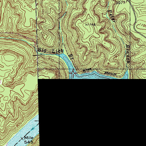 Topographic Map of Big Lick Branch, KY