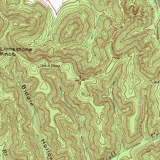 Topographic Map of Big Limestone Trail, KY