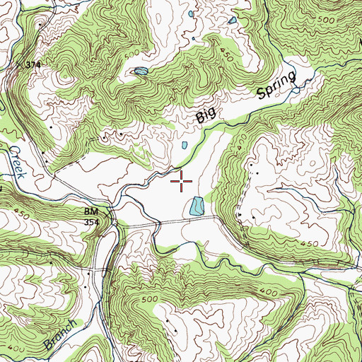 Topographic Map of Big Spring Hollow, KY
