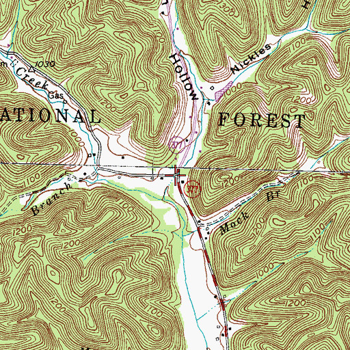 Topographic Map of Bill Brown Hollow, KY