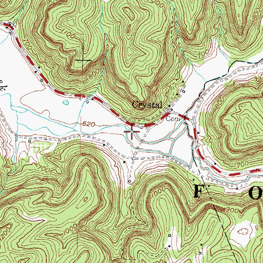 Topographic Map of Billey Fork, KY