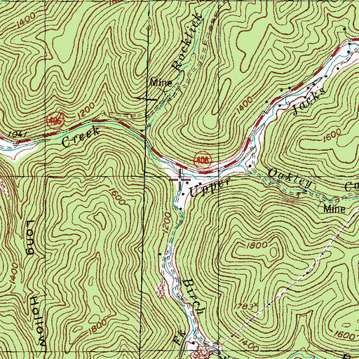 Topographic Map of Birch Fork, KY