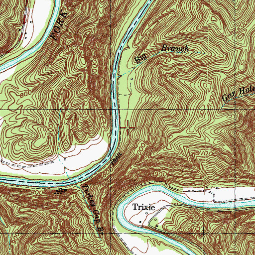Topographic Map of Bishop Road School, KY